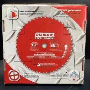 Diablo Steel Demon Tools D0748CFA 7-1/4" 48 Tooth Cermet II Saw Blade 5 pack. RC